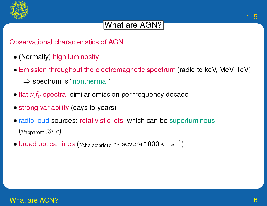Introduction : What are AGN?