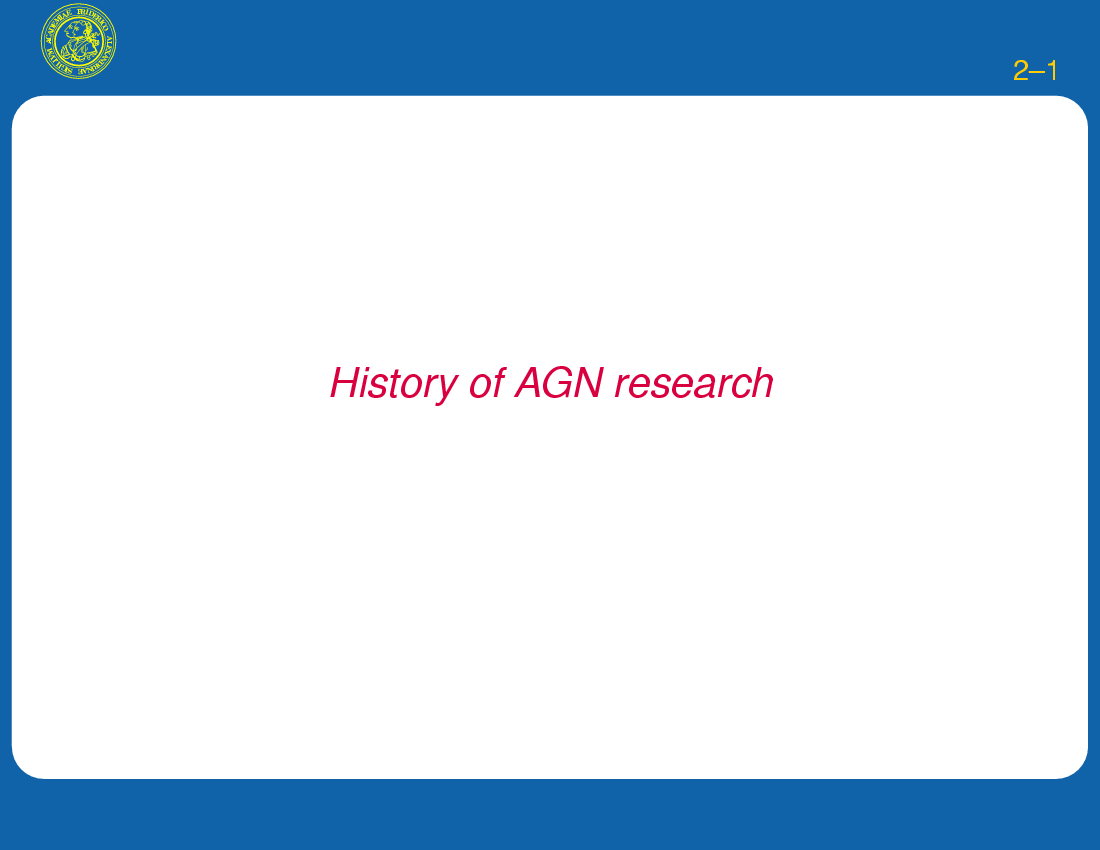 History of AGN research : Literature