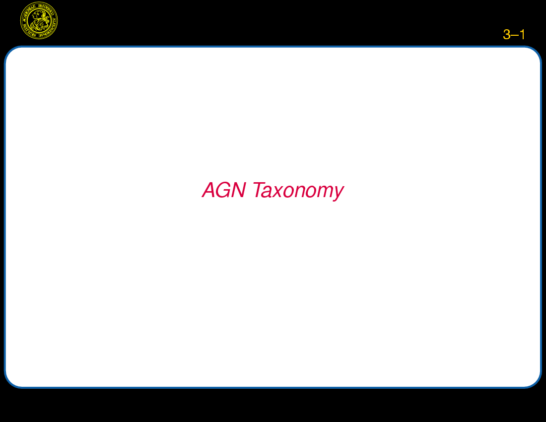 AGN Taxonomy : Interlude