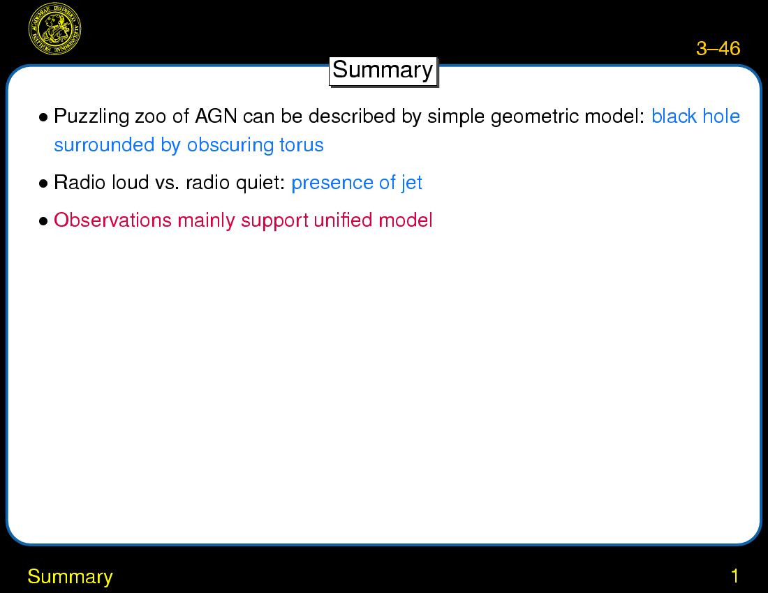 AGN Taxonomy : Summary
