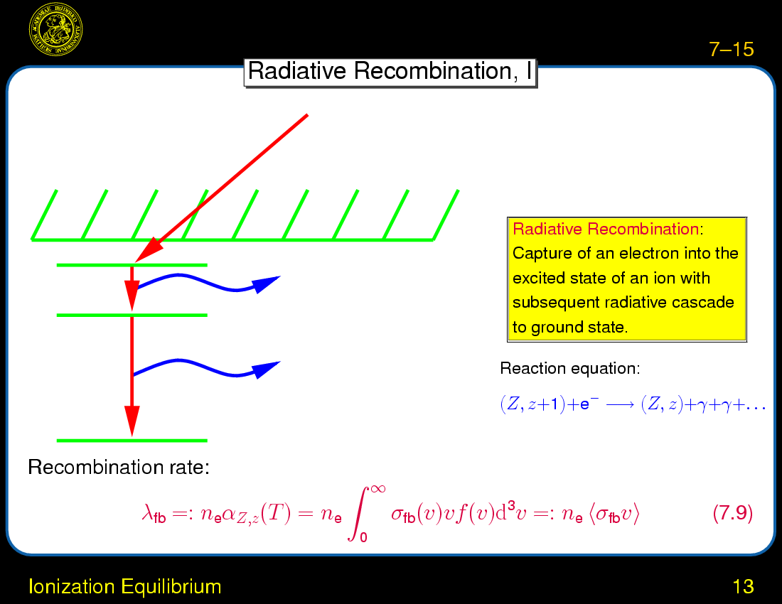 Ionization Equilibrium and Line Diagnostics : Ionization Equilibrium