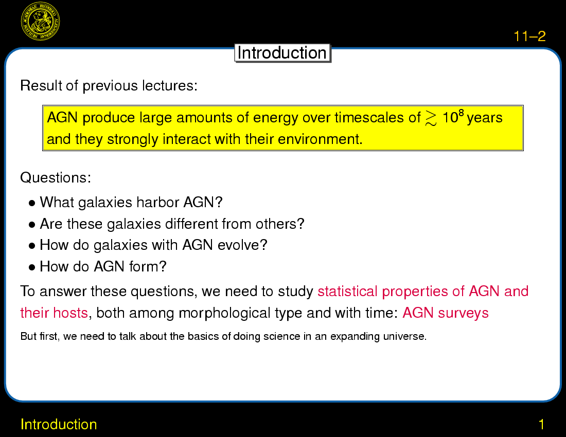 AGN Surveys and AGN Environment : Introduction