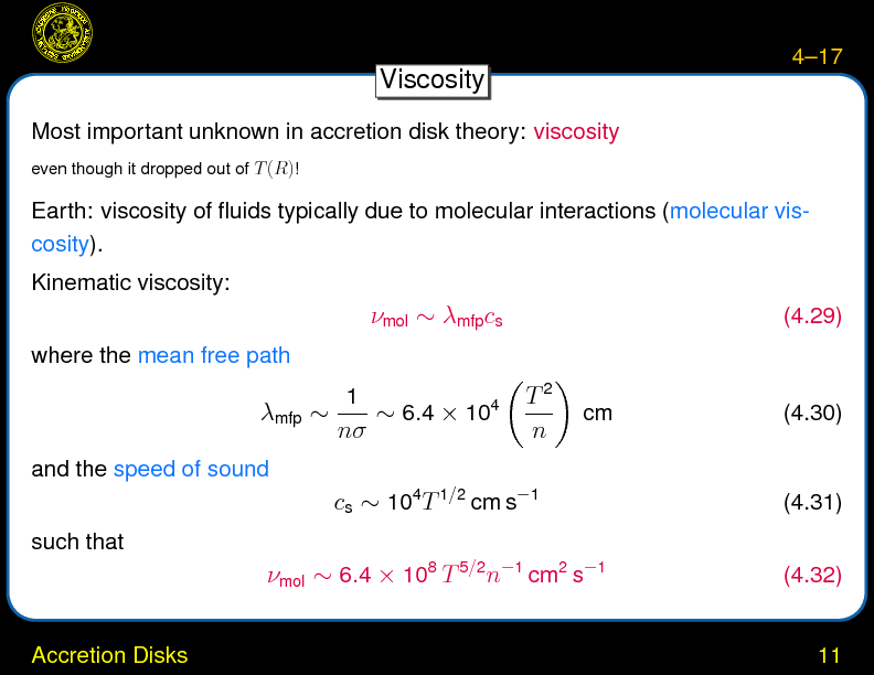 Chapter 4: Accretion and Accretion Disks : Accretion Disks