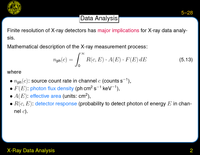 X-Ray Data Analysis: Data Analysis