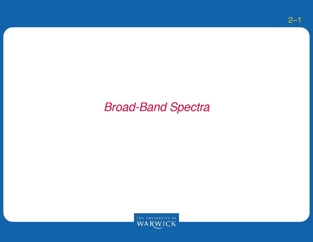 Broad-Band Spectra : Multiwavelength Astronomy