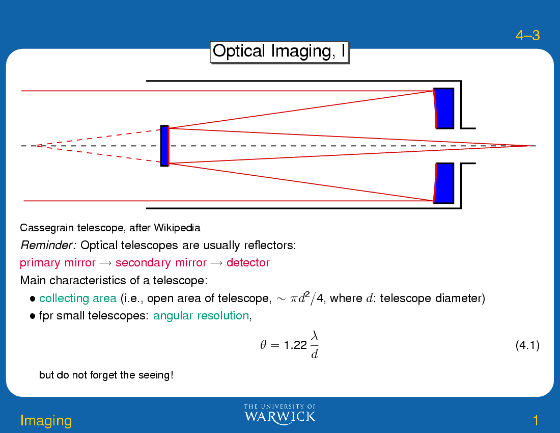 Imaging and Imaging Detectors : Imaging