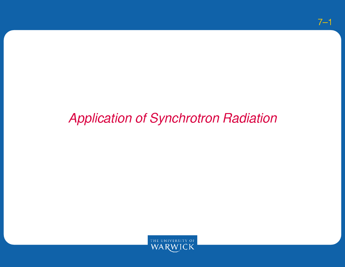Application of Synchrotron Radiation : Power-law Distribution