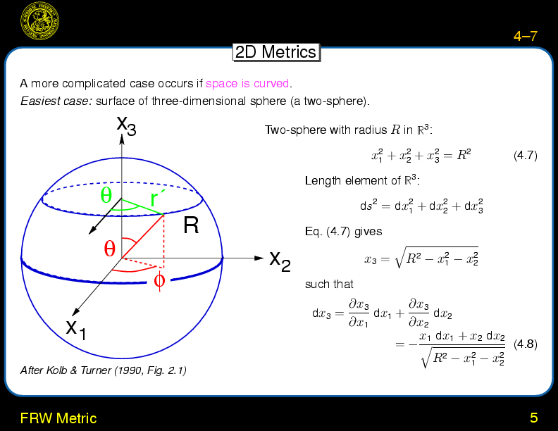 Chapter 4: World Models : FRW Metric