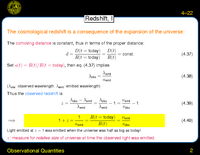 Observational Quantities: Redshift