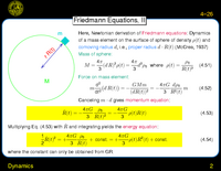 Dynamics: Friedmann Equations