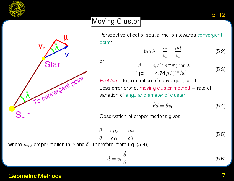 Chapter 5: Classical Cosmology : Geometric Methods