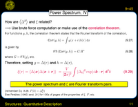 Structures: Quantitative Description: Power Spectrum: Measurements