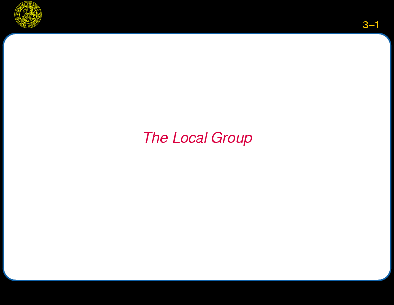 Chapter 3: The Local Group : Introduction