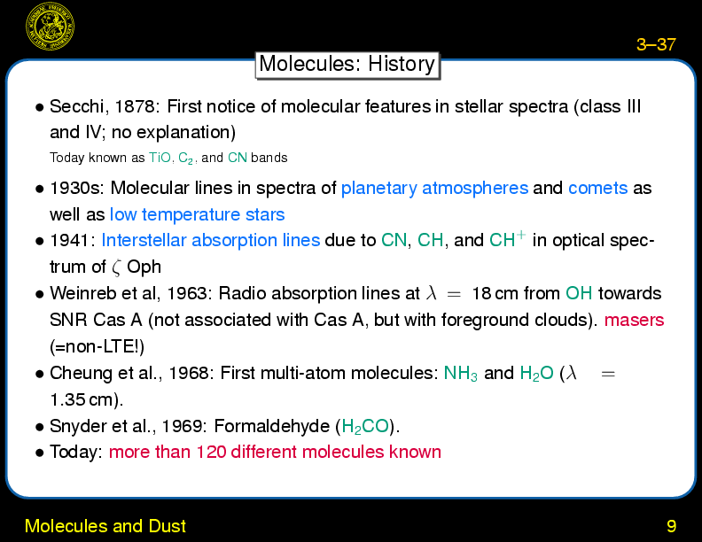 Chapter 3: The Local Group : Molecules and Dust