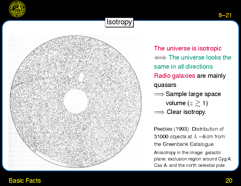 Chapter 8: Cosmology -- Basic Facts : Basic Facts