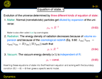 Dynamics: Equation of state