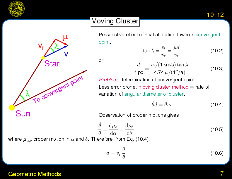 Chapter 10: Distance Ladder and H0 : Geometric Methods