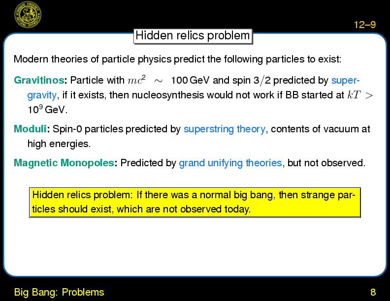 Chapter 12: Inflation : Big Bang: Problems
