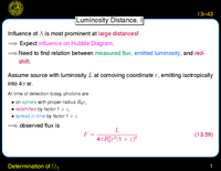 Determination of Omega Lambda: Luminosity Distance