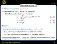Big Bang Thermodynamics: Equation of State