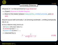 Determination of Omega Lambda: Luminosity Distance