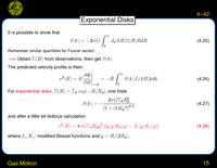 Gas Motion: Exponential Disks