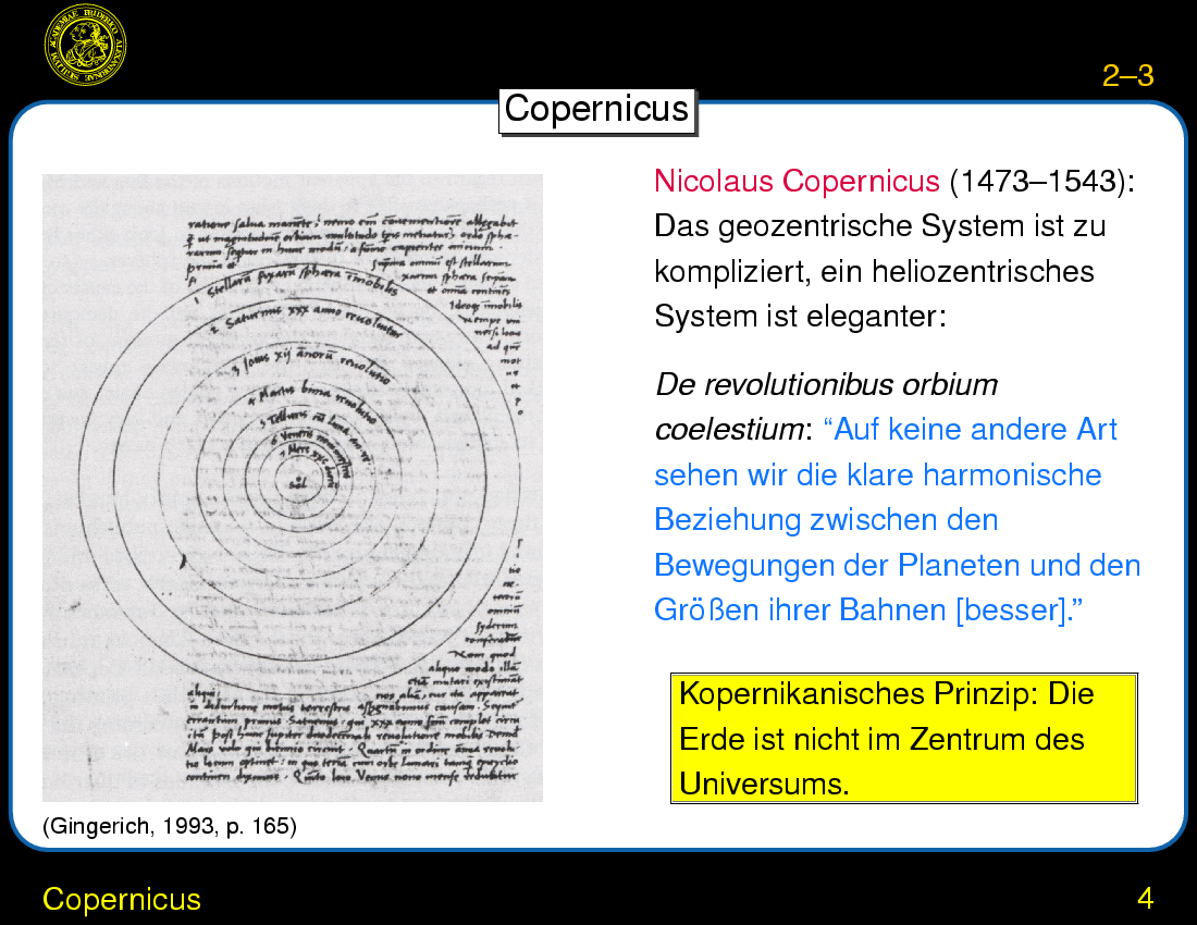 Die Kopernikanische ``Revolution'' : Copernicus