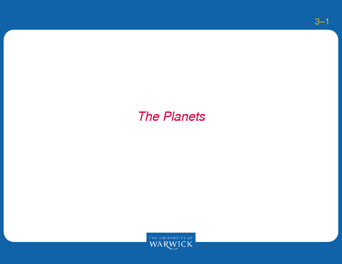 The Planets : History