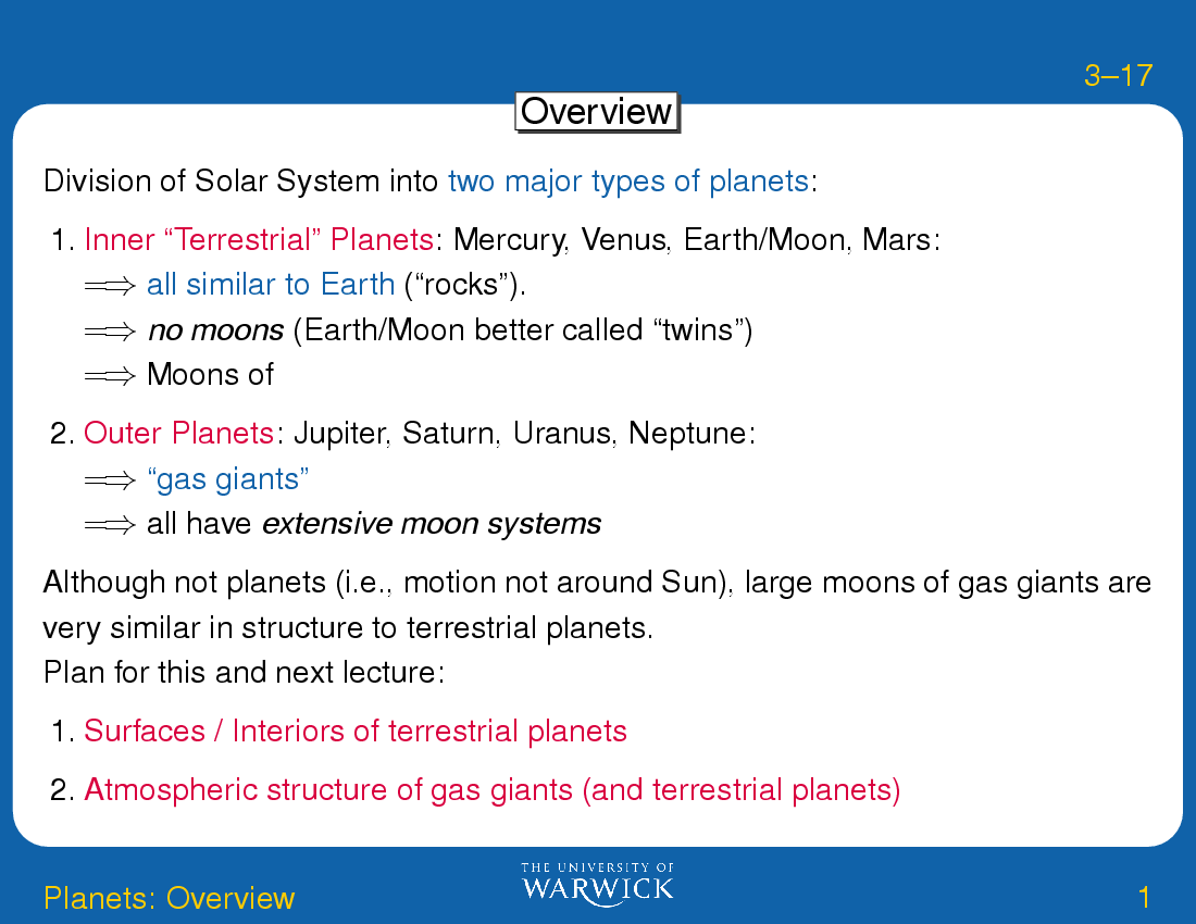 The Planets : Planets: Overview