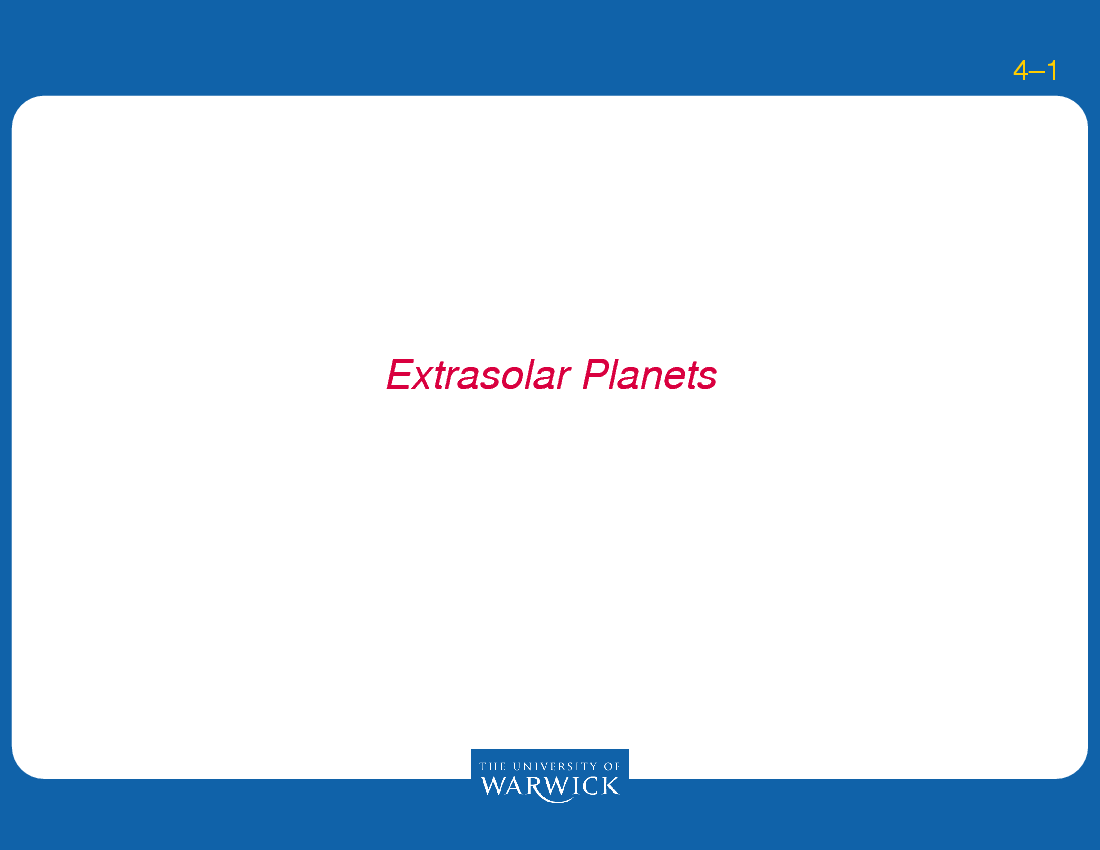 Extrasolar Planets : The Outer Planets