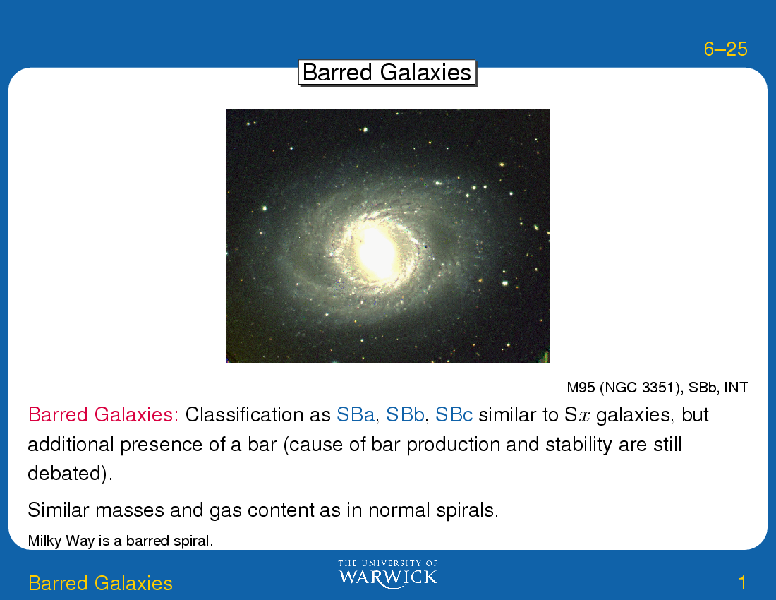 Galaxies : Barred Galaxies