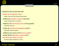 Planets: Overview: Structure