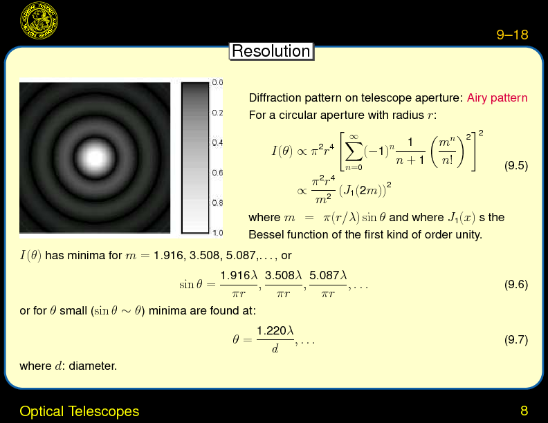 Chapter 9: Coordinates and Measurement Methods : Optical Telescopes