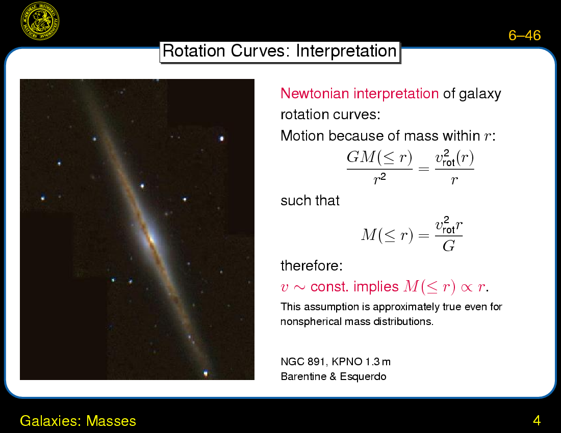 Galaxies: Classification : Galaxies: Masses