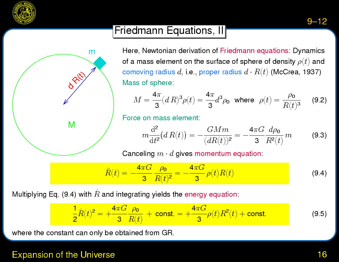 Cosmology : Expansion of the Universe