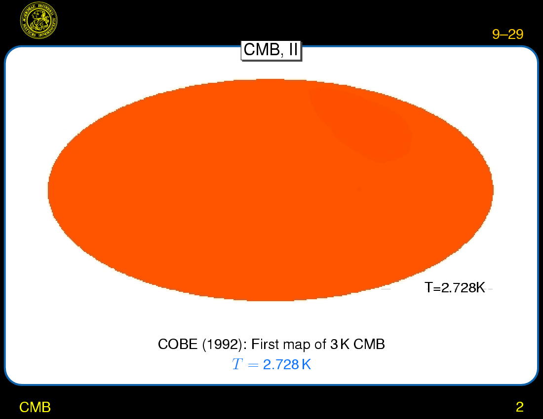 Cosmology : CMB