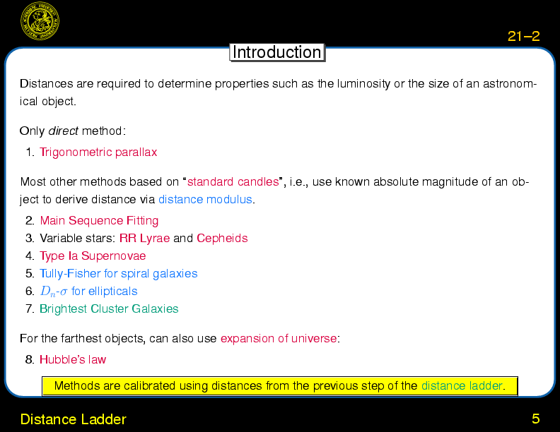Chapter 21: The Astronomical Distance Ladder : Direct Methods