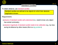 Indirect Methods: Standard Candles