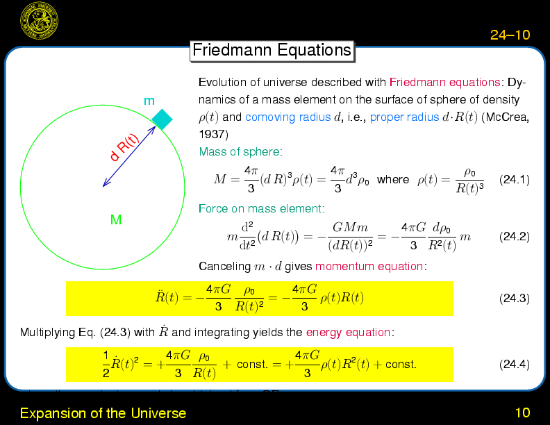 Chapter 24: World Models : Expansion of the Universe