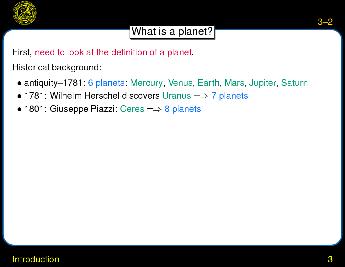 The Planets: Overview : Introduction