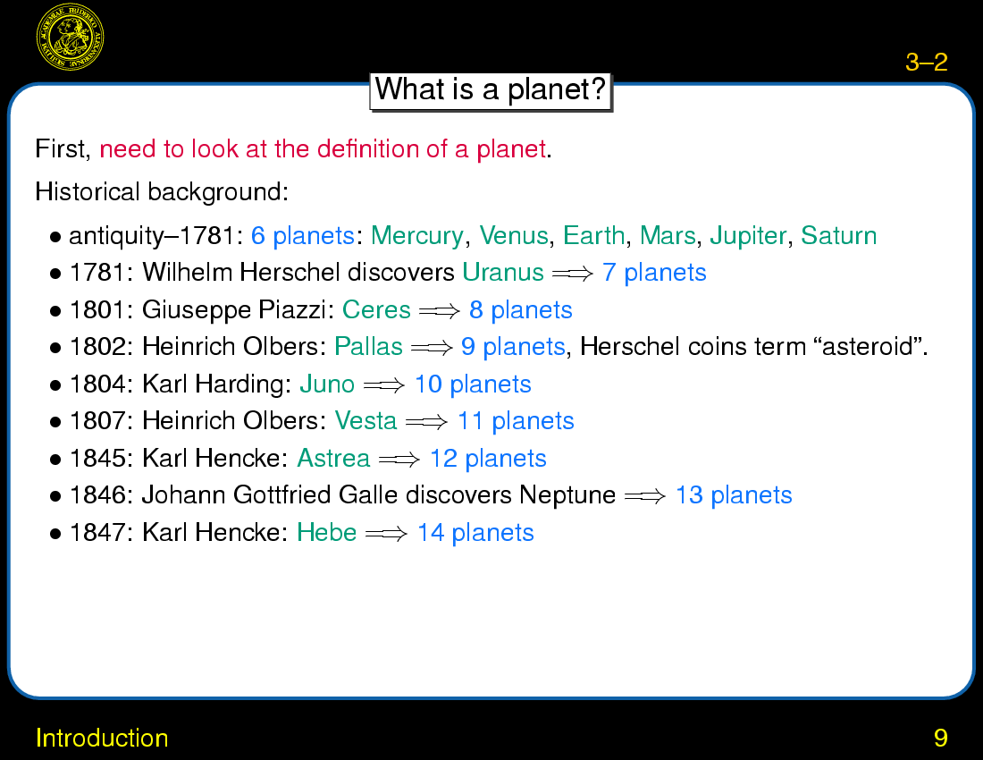 The Planets: Overview : Introduction