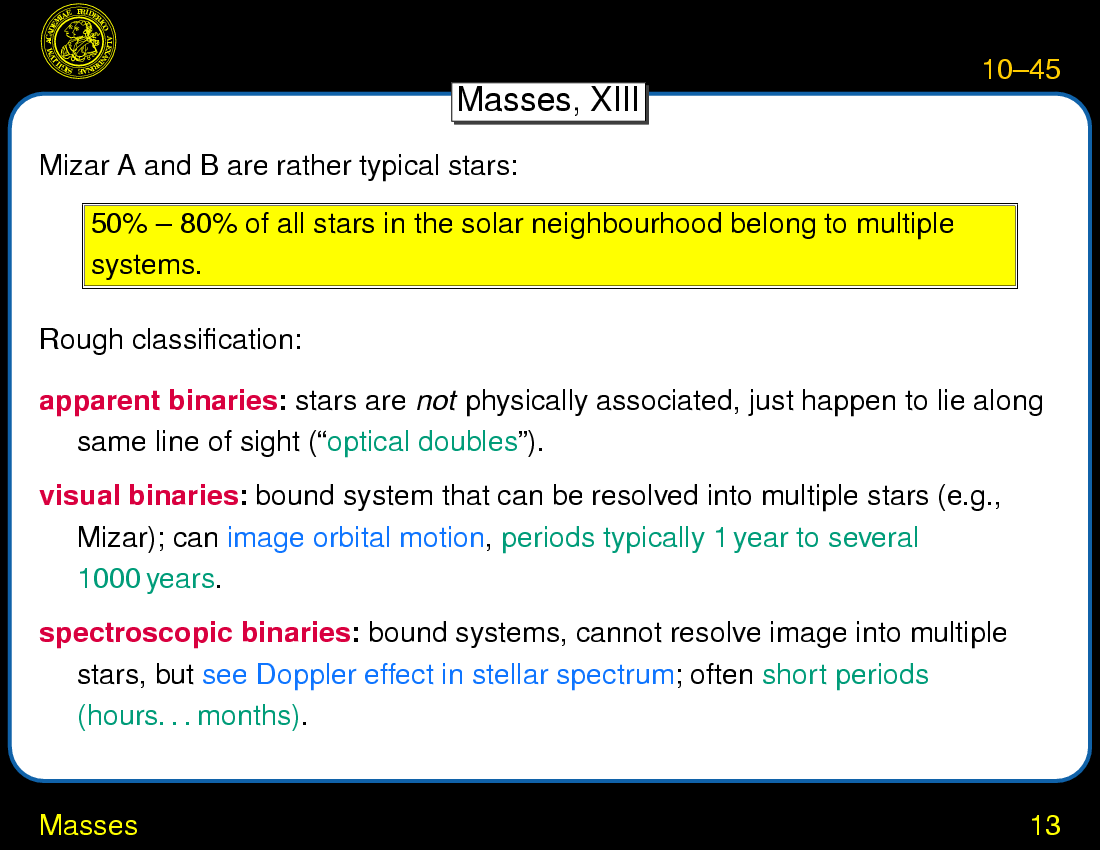 Stars: Observations : Masses
