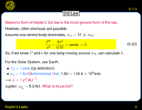 Kepler's Laws: 3rd Law