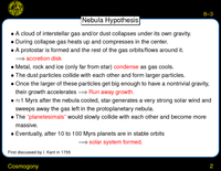 Cosmogony: Nebula Hypothesis