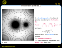 Masses and Radii: Photometric Binaries