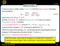 Masses and Radii: Mass function