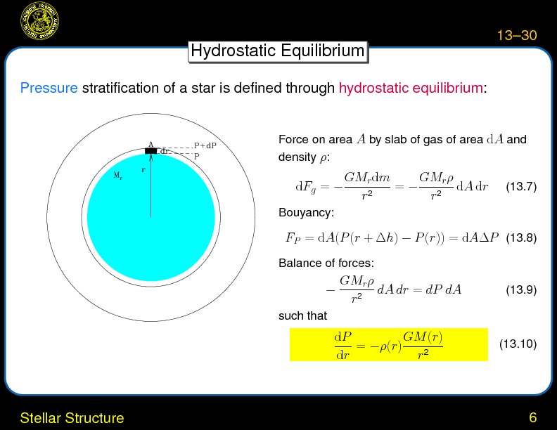 Chapter 13: Stars: Formation, Structure, and Evolution : Stellar Structure