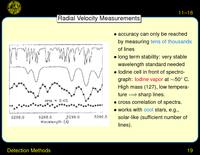 Detection Methods: Radial Velocity Measurements