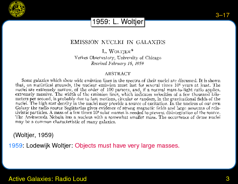 Chapter 3: Why Multi-Wavelength Astronomy? : Active Galaxies: Radio Loud