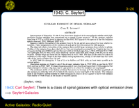 Active Galaxies: Radio Quiet: 1943: C. Seyfert